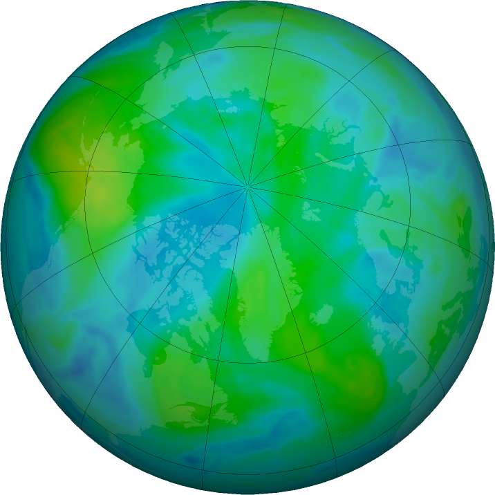 Arctic ozone map for 24 September 2016